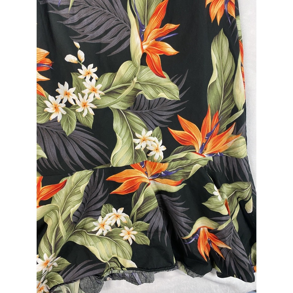 2/$30 Pacific Legend Hawaiian Midi Sun Dress S Tropical Asymmetrical Vintage Y2K - Picture 5 of 11